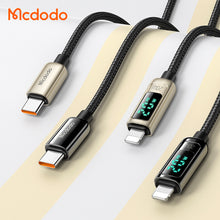 Cargar imagen en el visor de la galería, Mcdodo- Digital Display 36W Type-C to Lightning Data Cable 1.2m CA-8810