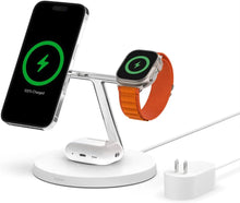 Cargar imagen en el visor de la galería, Belkin MagSafe 3-in-1 Wireless Charging Stand - 2ND GEN