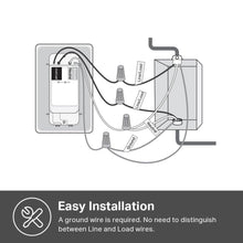 Cargar imagen en el visor de la galería, Kasa Matter Smart Light Switch: Voice Control w/Siri, Alexa & Google Assistant | UL Certified | Timer & Schedule | Easy Guided Install | Neutral Wire Required | Single Pole | 2.4GHz Wi-Fi | KS205
