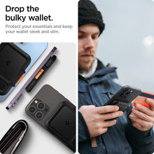 Cargar imagen en el visor de la galería, Spigen Lock Fit (MagFit) - Cartera magnética para hasta 6 tarjetas diseñada para MagSafe compatible con modelos de iPhone 15, iPhone 14, iPhone 13, iPhone 12, color negro, Negro