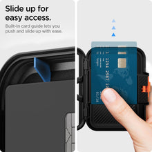 Cargar imagen en el visor de la galería, Spigen Lock Fit (MagFit) - Cartera magnética para hasta 6 tarjetas diseñada para MagSafe compatible con modelos de iPhone 15, iPhone 14, iPhone 13, iPhone 12, color negro, Negro