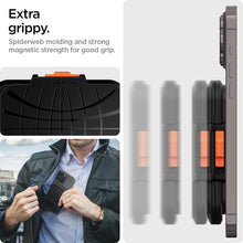 Cargar imagen en el visor de la galería, Spigen Lock Fit (MagFit) - Cartera magnética para hasta 6 tarjetas diseñada para MagSafe compatible con modelos de iPhone 15, iPhone 14, iPhone 13, iPhone 12, color negro, Negro