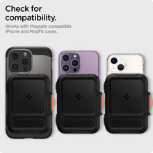 Cargar imagen en el visor de la galería, Spigen Lock Fit (MagFit) - Cartera magnética para hasta 6 tarjetas diseñada para MagSafe compatible con modelos de iPhone 15, iPhone 14, iPhone 13, iPhone 12, color negro, Negro