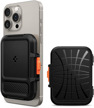 Cargar imagen en el visor de la galería, Spigen Lock Fit (MagFit) - Cartera magnética para hasta 6 tarjetas diseñada para MagSafe compatible con modelos de iPhone 15, iPhone 14, iPhone 13, iPhone 12, color negro, Negro