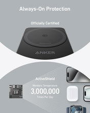 Cargar imagen en el visor de la galería, Anker MagGo 3-in-1 Charging Station, Qi2 Certified 15W MagSafe-Compatible Wireless Charger Stand, Apple Watch Charger for MagSafe, For iPhone 15/14, AirPods, Apple Watch 9 (40W USB-C Charger Included)