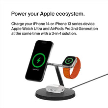 Cargar imagen en el visor de la galería, Belkin MagSafe 3-in-1 Wireless Charging Stand - 2ND GEN