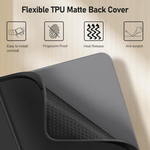 Cargar imagen en el visor de la galería, Fintie Funda de teclado para iPad Air de 13 pulgadas (M2) 2024 con soporte para lápices, cubierta trasera de TPU suave con teclado Bluetooth desmontable magnéticamente, retroiluminación/negro