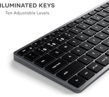 Cargar imagen en el visor de la galería, Satechi Slim X1 Bluetooth Backlit Keyboard – Illuminated Keys & Multi-Device Sync – for M2/ M1 MacBook Pro/Air, M2/ M1 iPad Pro/Air, M2 Mac Mini, iMac M1