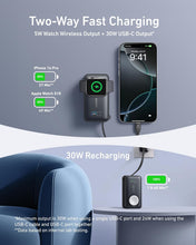 Cargar imagen en el visor de la galería, Anker MagGo Power Bank for Apple Watch, Officially Certified, 10,000 mAh Compact Battery Pack with Built-in USB-C Cable, 35 W Max, for iPhone 15 Series, Samsung, iPad, AirPods and More