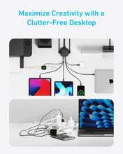 Cargar imagen en el visor de la galería, Anker Charging Station (100W), 9-in-1 USB-C Power Strip with 300J Surge Protection, 5 ft Flat Cable and Plug, 4 USB-C and 2 USB-A Ports, 3 AC Outlets, for Home, Office