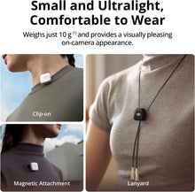 Cargar imagen en el visor de la galería, DJI Mic Mini (2 TX + 1 RX + Charging Case), Wireless Lavalier Microphone for iPhone/Camera/Android, Ultralight, Detail-Rich Audio, 48h Use, Noise Cancelling, Automatic Limiting, Vlog, Streaming
