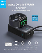 Cargar imagen en el visor de la galería, Anker MagGo Power Bank for Apple Watch, Officially Certified, 10,000 mAh Compact Battery Pack with Built-in USB-C Cable, 35 W Max, for iPhone 15 Series, Samsung, iPad, AirPods and More