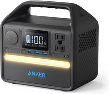 Cargar imagen en el visor de la galería, Anker 521 Portable Power Station Upgraded with LiFePO4 Battery, 256Wh 6-Port PowerHouse, 300W (Peak 600W) Solar Generator (Solar Panel Optional), 2 AC Outlets, 60W USB-C PD Output, Outdoor Generator