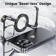 Cargar imagen en el visor de la galería, Funda minimalista iPhone 15 Pro Max, rotación de 360°, soporte de aluminio de metal sin marco