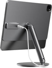 Cargar imagen en el visor de la galería, LULULOOK Magnetic Wireless Charging Stand for iPad Pro 13 inch M4 (2024) Only, 360°Adjustable Foldable iPad Stand for Desk, Aluminium Alloy Tablet Stand for iPad Pro 13" M4 (USB C Cable Included)