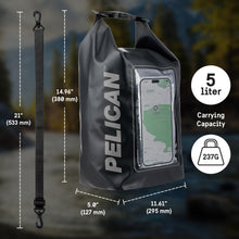 Cargar imagen en el visor de la galería, Pelican Marine IP68 Waterproof Dry Bag 5L - Roll Top Waterproof Backpack w/Phone Case/Pouch