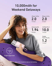 Cargar imagen en el visor de la galería, Anker Portable Charger, 10,000mAh 30W Power Bank cable integrado