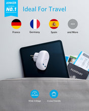 Cargar imagen en el visor de la galería, Anker European Travel, PowerExtend USB Plug Adaptador de corriente internacional con 2 puertos USB y 1 tomacorriente