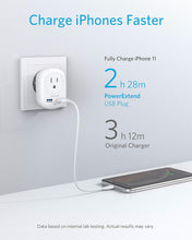 Cargar imagen en el visor de la galería, Anker European Travel, PowerExtend USB Plug Adaptador de corriente internacional con 2 puertos USB y 1 tomacorriente