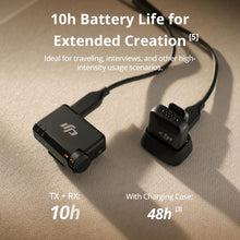 Cargar imagen en el visor de la galería, DJI Mic Mini (1 TX + 1 RX), Wireless Lavalier Microphone for iPhone/Camera/Android, Ultralight, Detail-Rich Audio, Noise Cancelling, Automatic Limiting, Vlog, Streaming, 400m Transmission