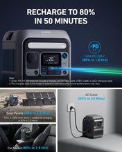 Cargar imagen en el visor de la galería, Anker SOLIX C300 Portable Power Station, Outdoor 288Wh LiFePO4 Battery, 300W (600W Surge) Solar Generator, 140W Two-Way Fast Charging, for Camping, Traveling, and Emergencies (Solar Panel Optional)