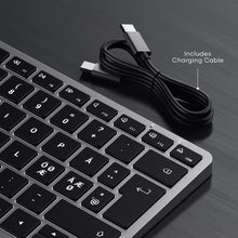 Cargar imagen en el visor de la galería, Satechi Slim X1 Bluetooth Backlit Keyboard – Illuminated Keys & Multi-Device Sync – for M2/ M1 MacBook Pro/Air, M2/ M1 iPad Pro/Air, M2 Mac Mini, iMac M1