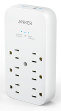 Cargar imagen en el visor de la galería, Anker 333 Outlet Extender and USB Wall Charger, 6 Outlets and 2 USB Ports, 20W USB C Power Delivery High-Speed Charging iPhone 15/15 Plus/15 Pro/15 Pro Max, Multi-Plug for Dorm, Home, and Office, White