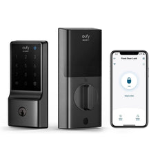 Cargar imagen en el visor de la galería, eufy Security Smart Lock C210, cerradura de puerta de entrada sin llave, cerrojo WiFi integrado, cerradura de puerta inteligente, no requiere puente, fácil instalación, teclado de pantalla táctil