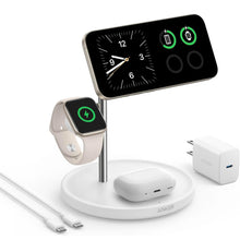 Cargar imagen en el visor de la galería, Anker MagSafe - Soporte de carga inalámbrico compatible con MagGo, estación de carga inalámbrica 3 en 1, cargador inalámbrico de 15 W certificado Qi2