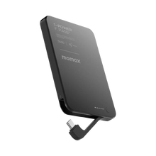 Cargar imagen en el visor de la galería, Momax 1-Power F.Pass⁺ 5000mAh Magnetic Battery Pack with Built-in Cable