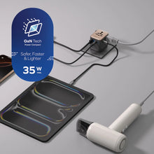 Cargar imagen en el visor de la galería, Momax 1-World² 5-Port Mini Travel GaN Charger 35W with Dual AC