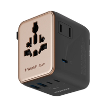 Cargar imagen en el visor de la galería, Momax 1-World² 5-Port Mini Travel GaN Charger 35W with Dual AC