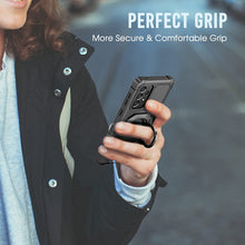 Cargar imagen en el visor de la galería, A33 5G Case: with Tempered Screen Protector & Built in 360° Adjustable Ring Kickstand Shockproof