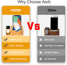 Cargar imagen en el visor de la galería, Aerb Soporte de Carga de Madera para iPhone y Apple Watch