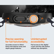 Cargar imagen en el visor de la galería, 49 mm Spigen Thin Fit 360 Designed for Apple Watch Case with Tempered Glass Screen Protector for Apple Watch Ultra 49mm Case - Black