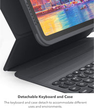 Cargar imagen en el visor de la galería, ZAGG Pro Keys Detachable Case and Wireless Keyboard for Apple iPad Pro 11, Multi-Device Bluetooth Pairing