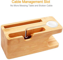 Cargar imagen en el visor de la galería, Aerb Soporte de Carga de Madera para iPhone y Apple Watch