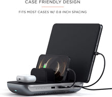 Cargar imagen en el visor de la galería, Satechi Dock5 Multi-Device Charging Station with Wireless Charging. Compatible with 2021 iPad Pro M1, 2020 iPad Air, iPhone 13 Pro Max/13 Pro/13 Mini/13