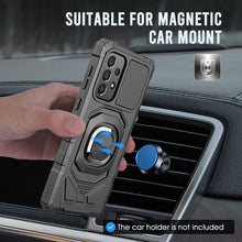 Cargar imagen en el visor de la galería, A33 5G Case: with Tempered Screen Protector & Built in 360° Adjustable Ring Kickstand Shockproof
