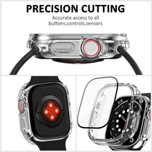 Cargar imagen en el visor de la galería, 2 Pack Hard PC Case and Tempered Glass Screen Protector Compatible with Apple Watch Ultra 49mm