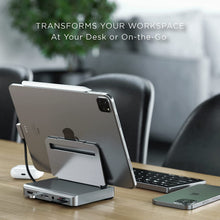 Cargar imagen en el visor de la galería, Satechi USB C Hub - iPad Pro USB C Hub - Aluminum Stand & Hub – 6-in-1 iPad Dock