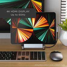 Cargar imagen en el visor de la galería, Satechi USB C Hub - iPad Pro USB C Hub - Aluminum Stand & Hub – 6-in-1 iPad Dock