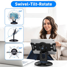 Cargar imagen en el visor de la galería, AboveTEK iPad Stand 360° Rotating Commercial Tablet Stand, 6"-13.5"