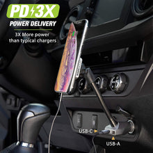 Cargar imagen en el visor de la galería, SCOSCHE MagicMount Pro Magnetic Phone/GPS 30W Power Delivery 3.0 Type-C + Type-A