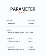 Cargar imagen en el visor de la galería, Mcdodo- 1 m Data Cable for Lightning CA-2261