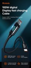 Cargar imagen en el visor de la galería, Mcdodo Digital HD 100W PD Fast Charge Type - C to Type -C Data Cable CA-1100