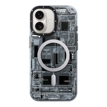 Cargar imagen en el visor de la galería, Young Kit Futuristic Grey Circuit Board-iPhone Case iPhone 16

