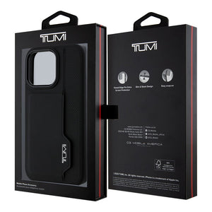 TUMI HC LEATHER WITH VERTICAL CARD SLOT BLACK IP16 PRO MAX