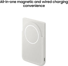 Cargar imagen en el visor de la galería, Samsung Galaxy Magnetic Wireless 5,000mAh Battery Pack | Cordless or Wired Super Fast Charging, Built-in Magnets, Sturdy Kickstand
