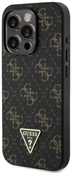 GUESS HC PU NEW 4G TRIANGLE BLACK IP16 PRO MAX